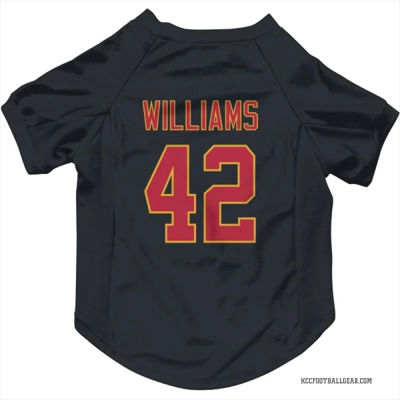 Major Williams Black Kansas City Chiefs Cat & Dog Pet Jersey