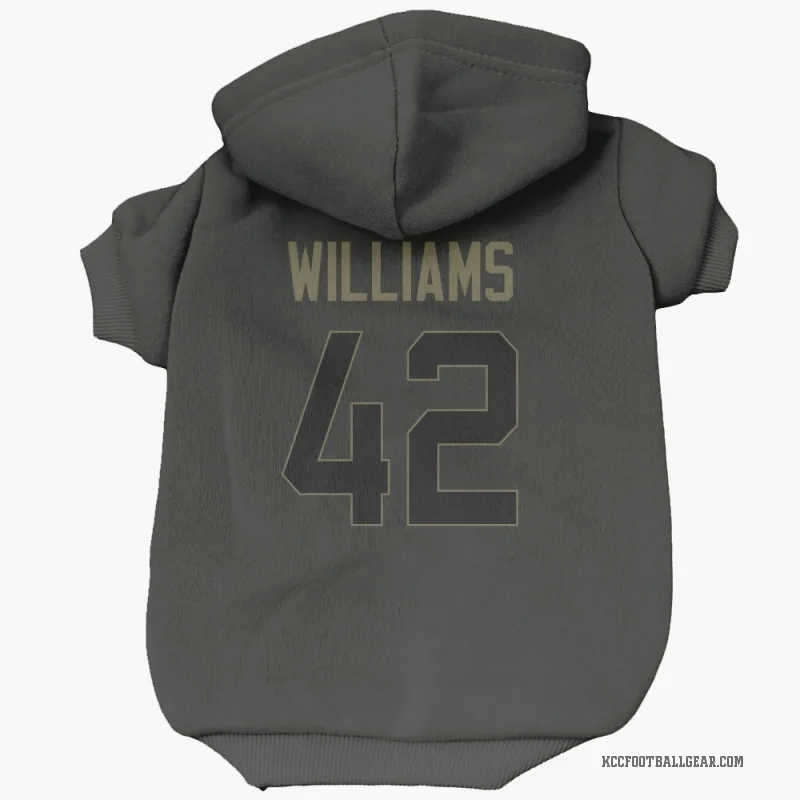 Major Williams Black Kansas City Chiefs Service Cat & Dog Pet Hoodie
