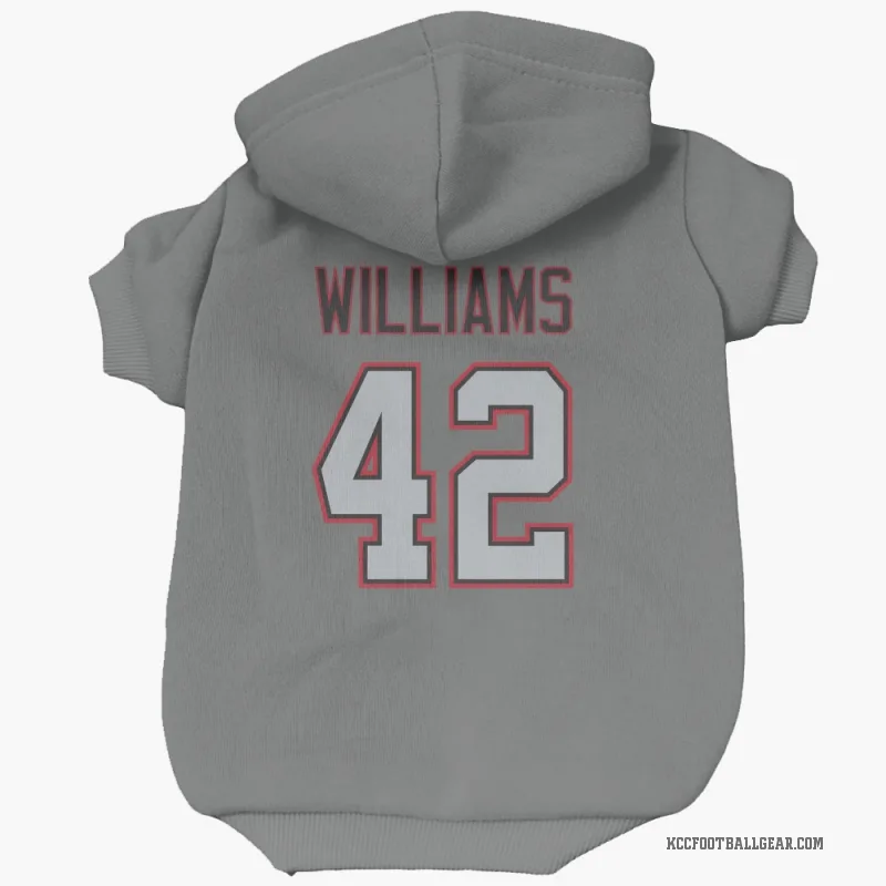 Major Williams Charcoal Kansas City Chiefs Cat & Dog Pet Hoodie