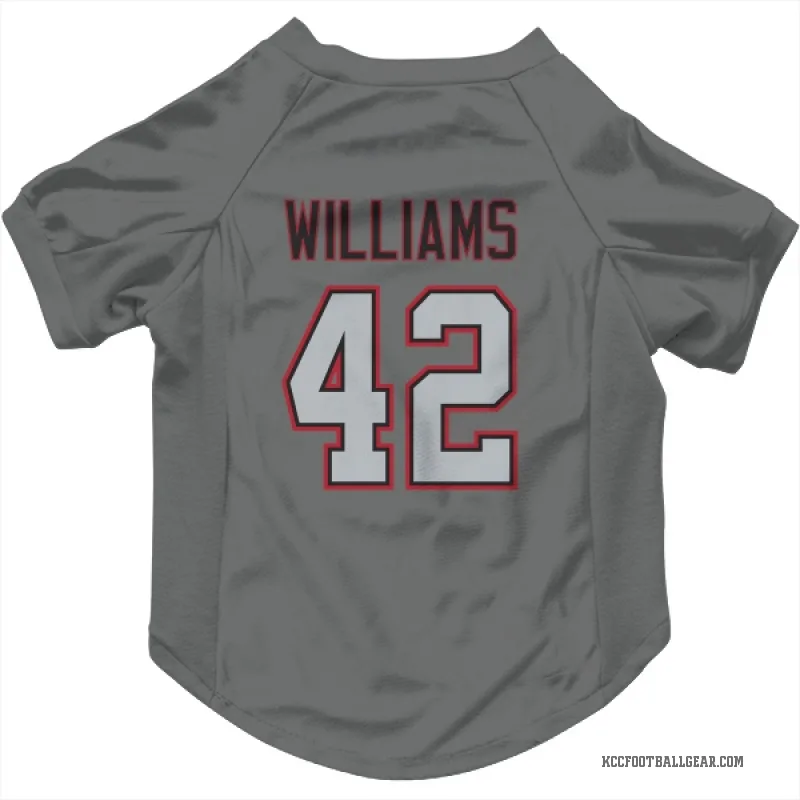 Major Williams Charcoal Kansas City Chiefs Cat & Dog Pet Jersey