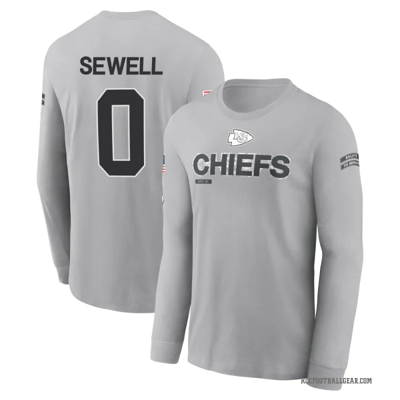 Marlen Sewell Men's Gray Kansas City Chiefs 2024 Salute to Service Long Sleeve T-Shirt