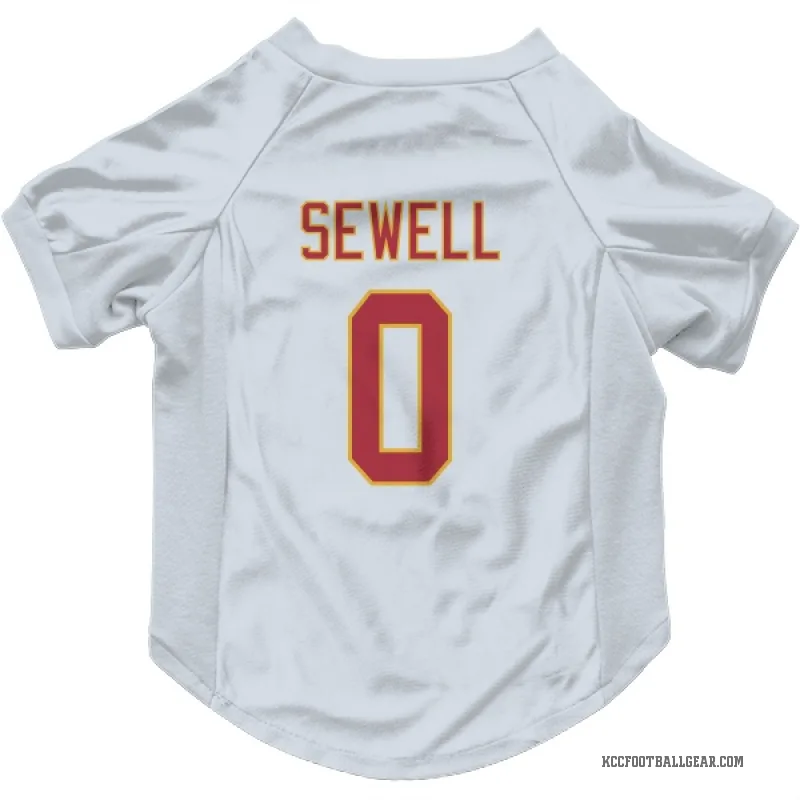 Marlen Sewell  White Kansas City Chiefs  Cat & Dog Pet Jersey