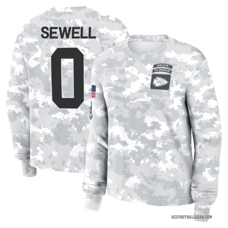 Marlen Sewell Women's Camo Kansas City Chiefs Arctic 2024 Salute to Service Long Sleeve T-Shirt