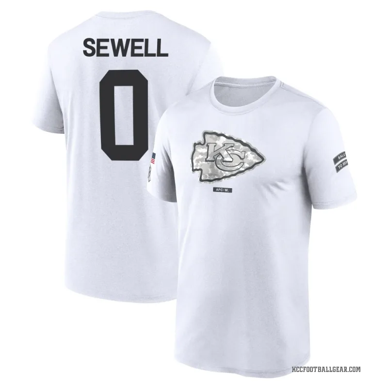 Marlen Sewell Youth White Kansas City Chiefs 2024 Salute to Service Performance T-Shirt