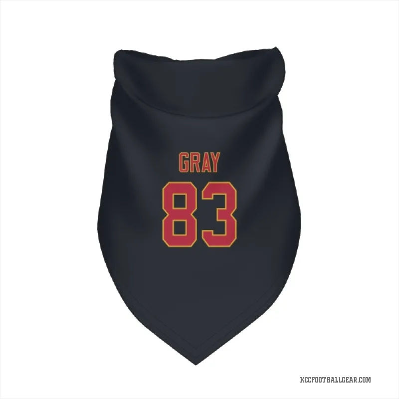 Noah Gray Black Kansas City Chiefs Cat & Dog Pet Bandana