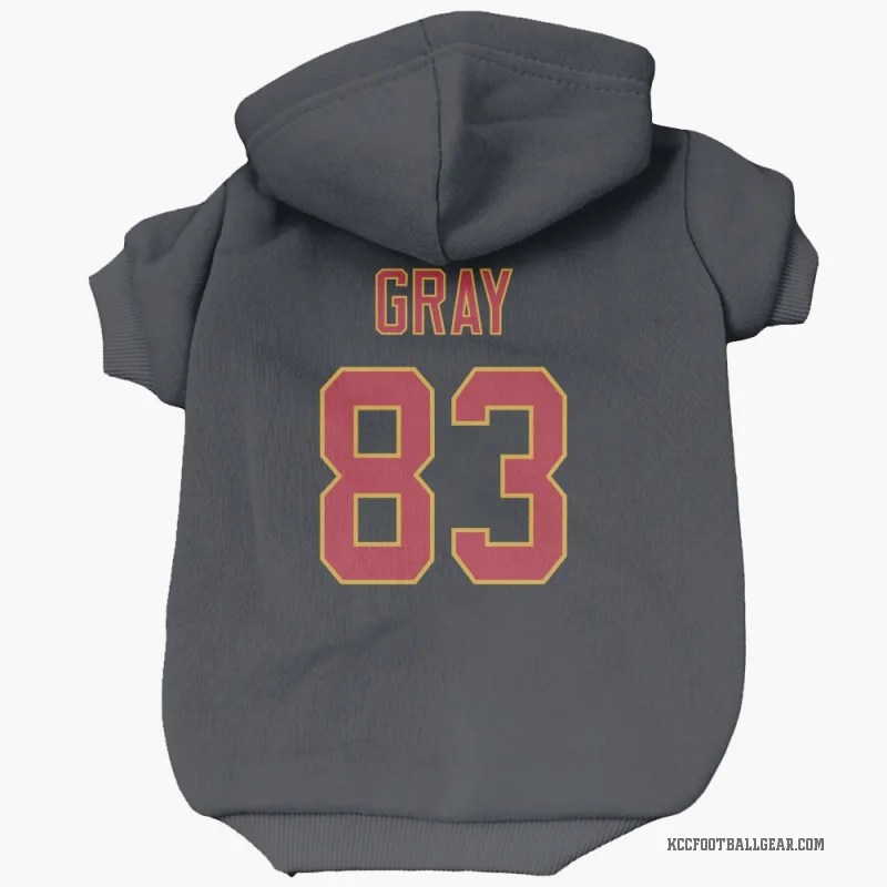Noah Gray Black Kansas City Chiefs Cat & Dog Pet Hoodie