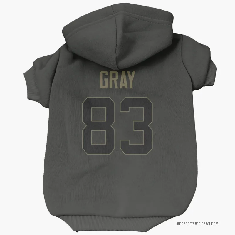 Noah Gray Black Kansas City Chiefs Service Cat & Dog Pet Hoodie