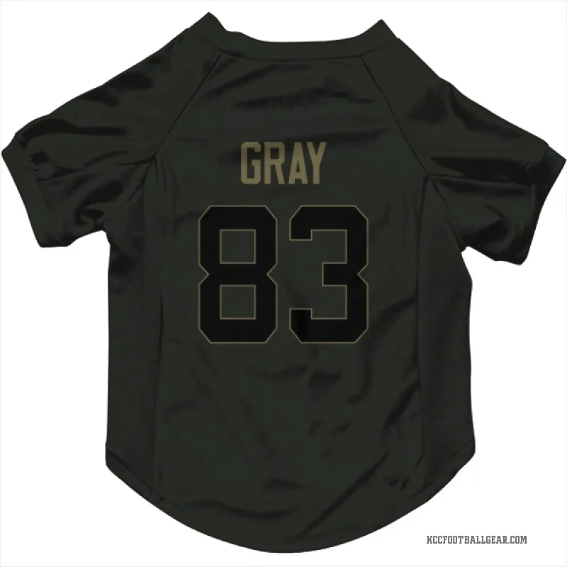 Noah Gray Black Kansas City Chiefs Service Cat & Dog Pet Jersey