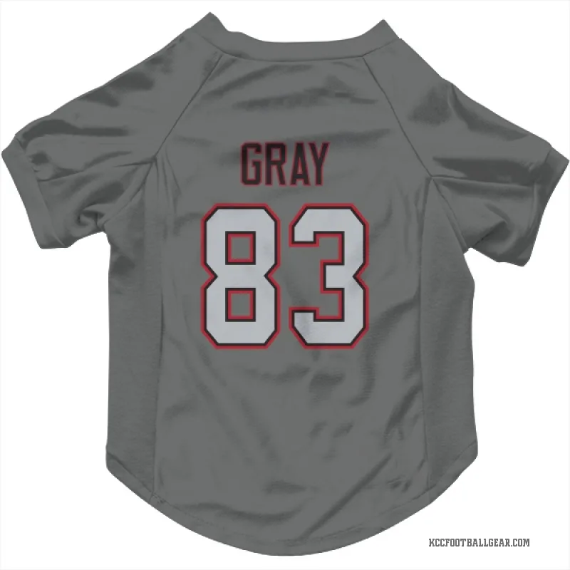 Noah Gray Charcoal Kansas City Chiefs Cat & Dog Pet Jersey