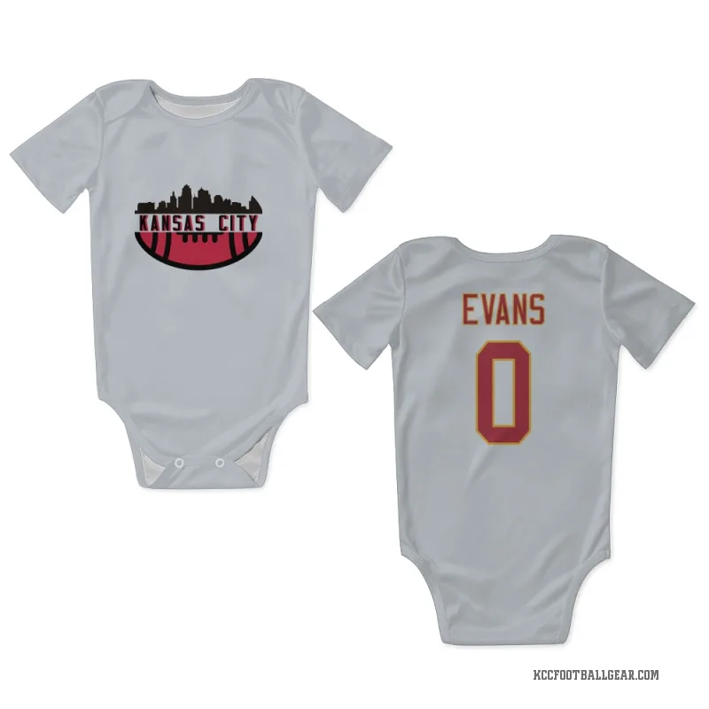Omari Evans  White Kansas City Chiefs  Newborn & Infant Bodysuit