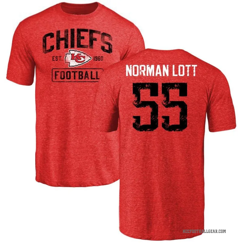 Omarr Norman-Lott Men's Red Kansas City Chiefs Distressed T-Shirt