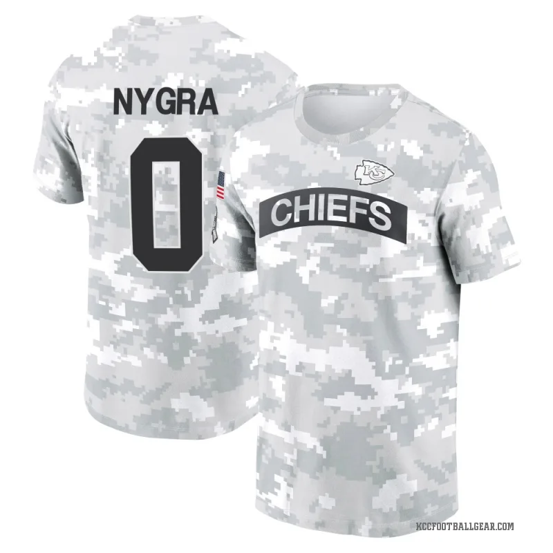 Pete Nygra Youth Camo Kansas City Chiefs Arctic 2024 Salute to Service Performance T-Shirt