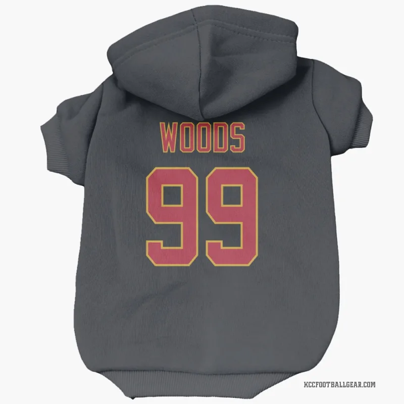Peter Woods  Black Kansas City Chiefs  Cat & Dog Pet Hoodie