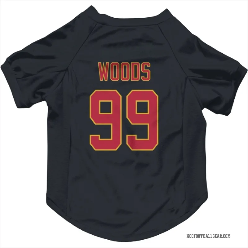 Peter Woods  Black Kansas City Chiefs  Cat & Dog Pet Jersey