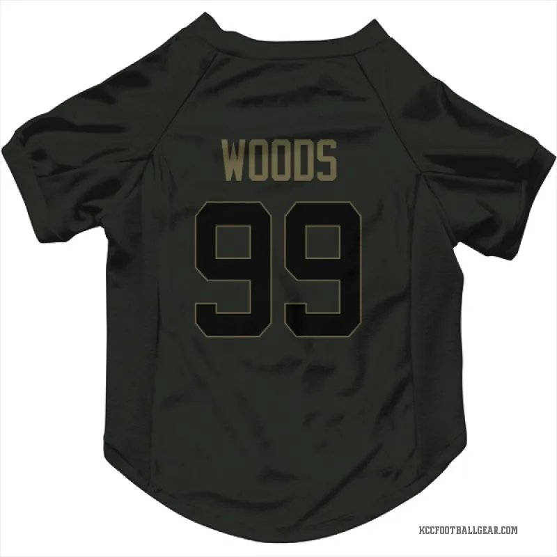 Peter Woods  Black Kansas City Chiefs  Service Cat & Dog Pet Jersey