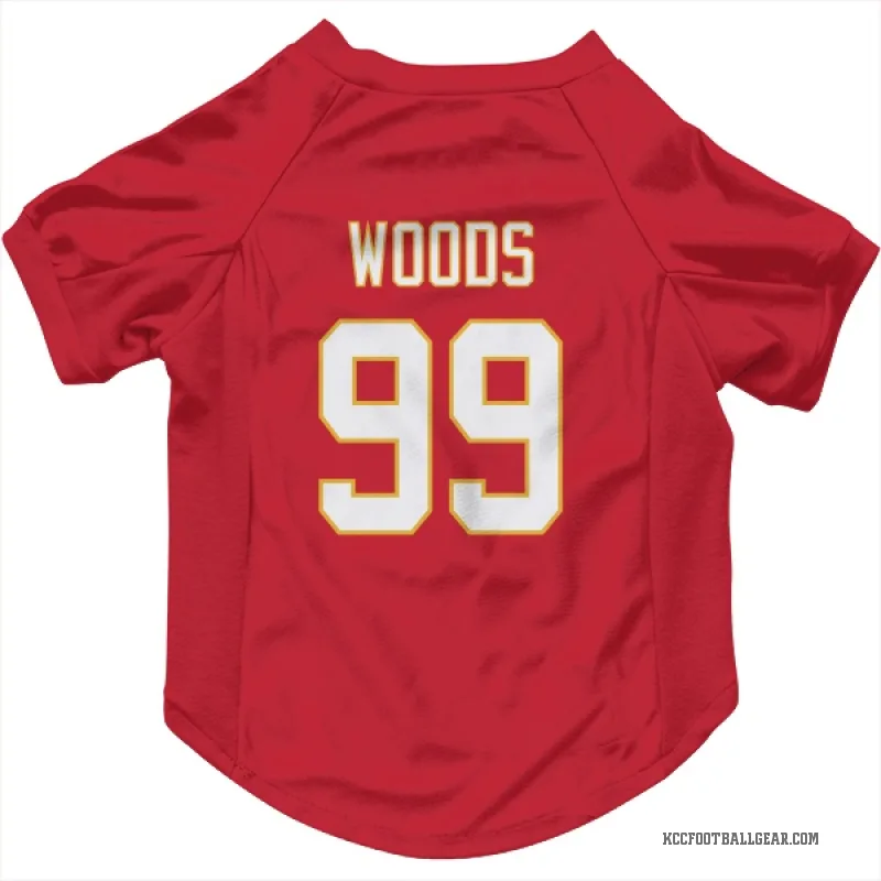 Peter Woods  Red Kansas City Chiefs  Cat & Dog Pet Jersey