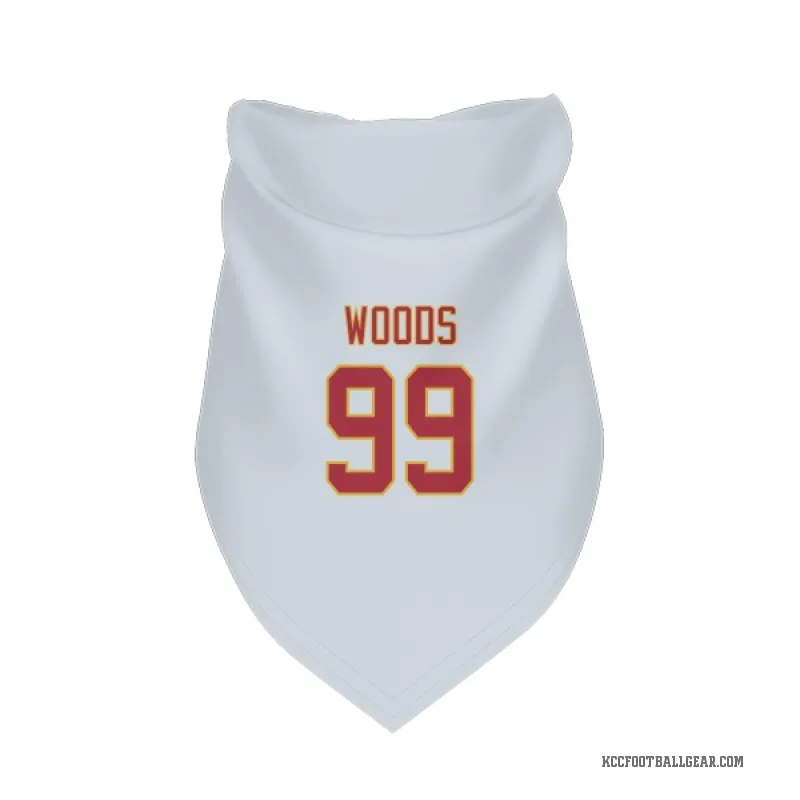 Peter Woods  White Kansas City Chiefs  Cat & Dog Pet Bandana