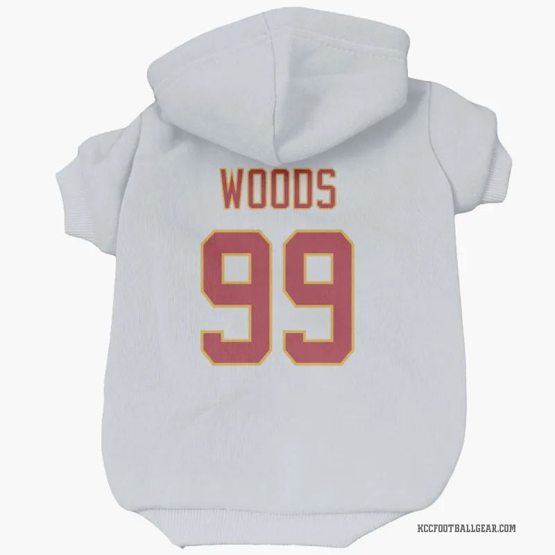 Peter Woods  White Kansas City Chiefs  Cat & Dog Pet Hoodie