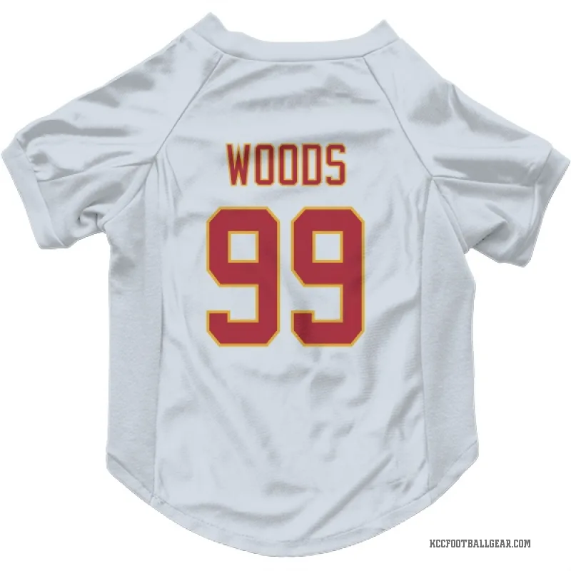 Peter Woods  White Kansas City Chiefs  Cat & Dog Pet Jersey