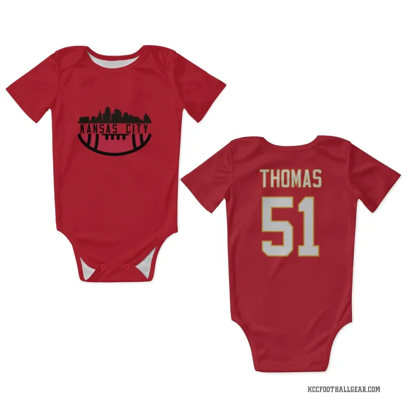 R Mason Thomas  Red Kansas City Chiefs  Newborn & Infant Bodysuit