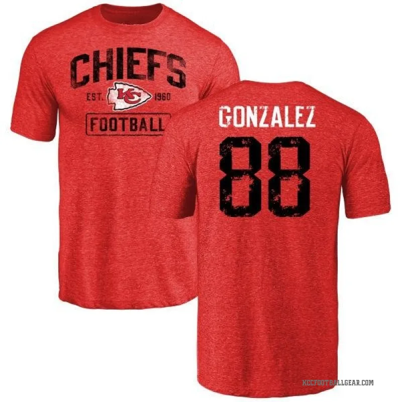 Tony Gonzalez Men's Red Kansas City Chiefs Distressed T-Shirt