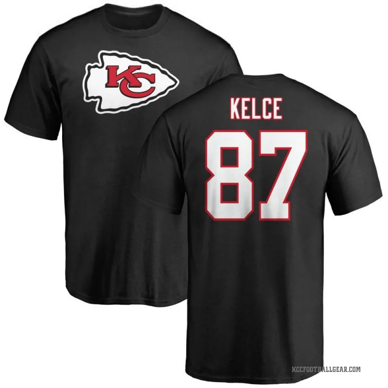Travis Kelce Men's Black Kansas City Chiefs Logo T-Shirt -