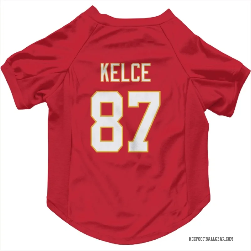 Travis Kelce  Red Kansas City Chiefs  Cat & Dog Pet Jersey