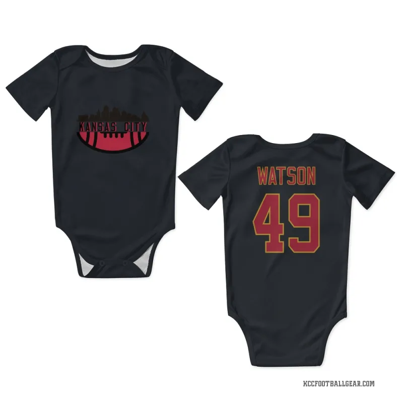 Tre Watson  Black Kansas City Chiefs  Newborn & Infant Bodysuit