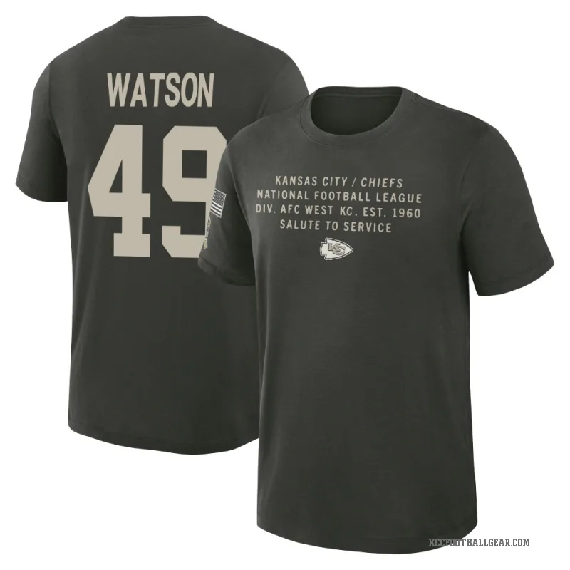Tre Watson Men's Green Kansas City Chiefs Dark/ 2025 Salute to Service Sideline Slub T-Shirt