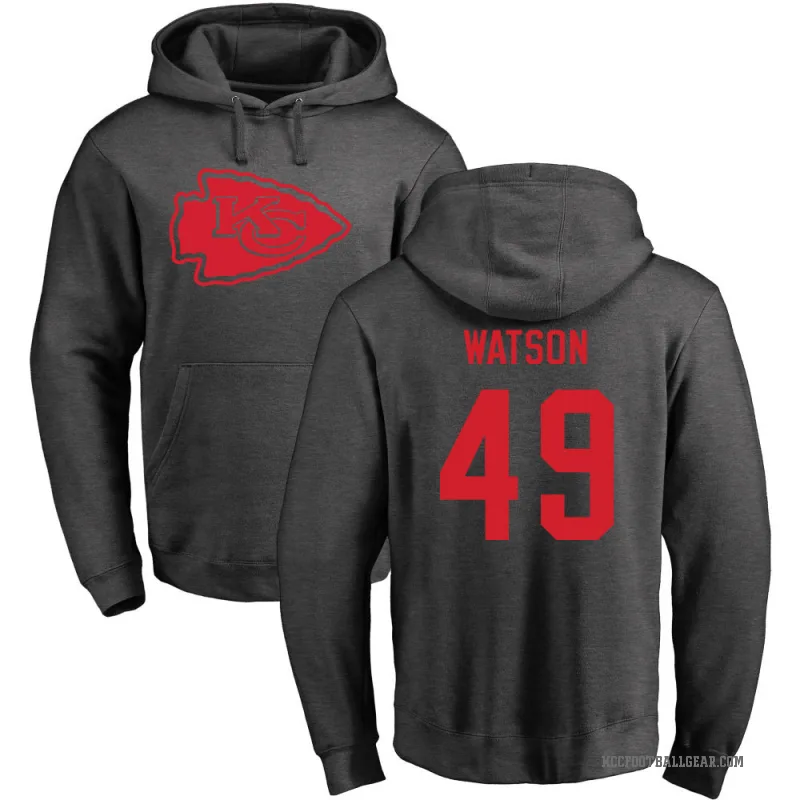 Tre Watson Men's Kansas City Chiefs Pro Line by Branded Ash One Color Pullover Hoodie
