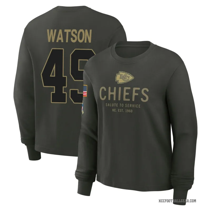 Tre Watson Women's Green Kansas City Chiefs Dark/ 2025 Salute to Service Sideline Long Sleeve T-Shirt
