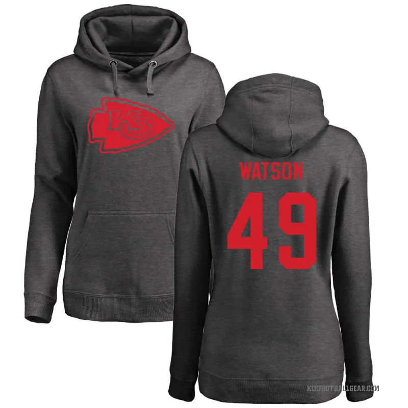 Tre Watson Women's Kansas City Chiefs Pro Line by Branded Ash One Color Pullover Hoodie
