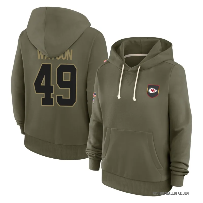 Tre Watson Women's Olive Kansas City Chiefs 2025 Salute to Service Hoodie