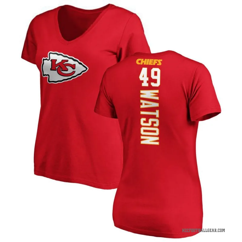 Tre Watson Women's Red Kansas City Chiefs Backer Slim Fit T-Shirt -