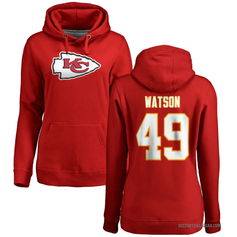 Tre Watson Women's Red Kansas City Chiefs Pro Line Logo Pullover Hoodie