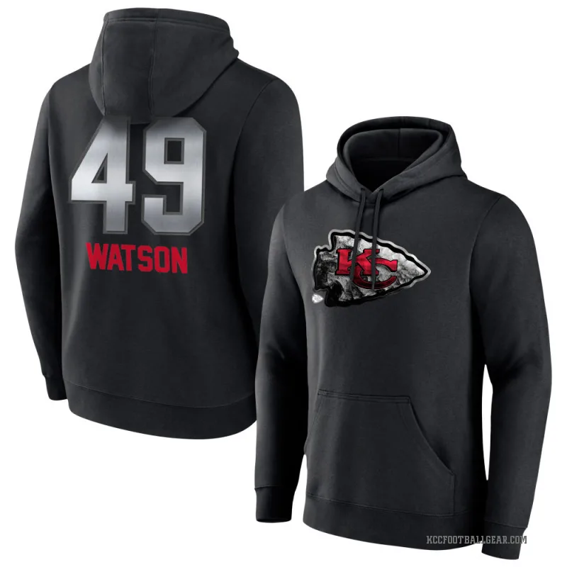 Tre Watson Youth Black Kansas City Chiefs Midnight Mascot Pullover Hoodie