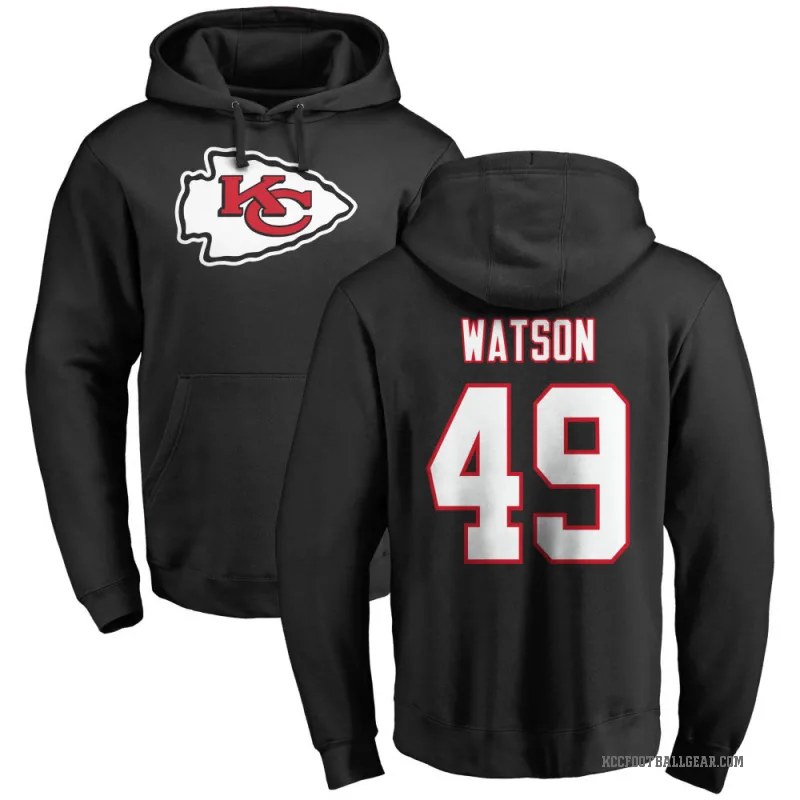 Tre Watson Youth Black Kansas City Chiefs Pro Line Logo Pullover Hoodie