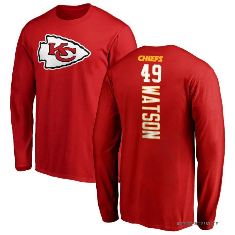 Tre Watson Youth Red Kansas City Chiefs Backer Long Sleeve T-Shirt -