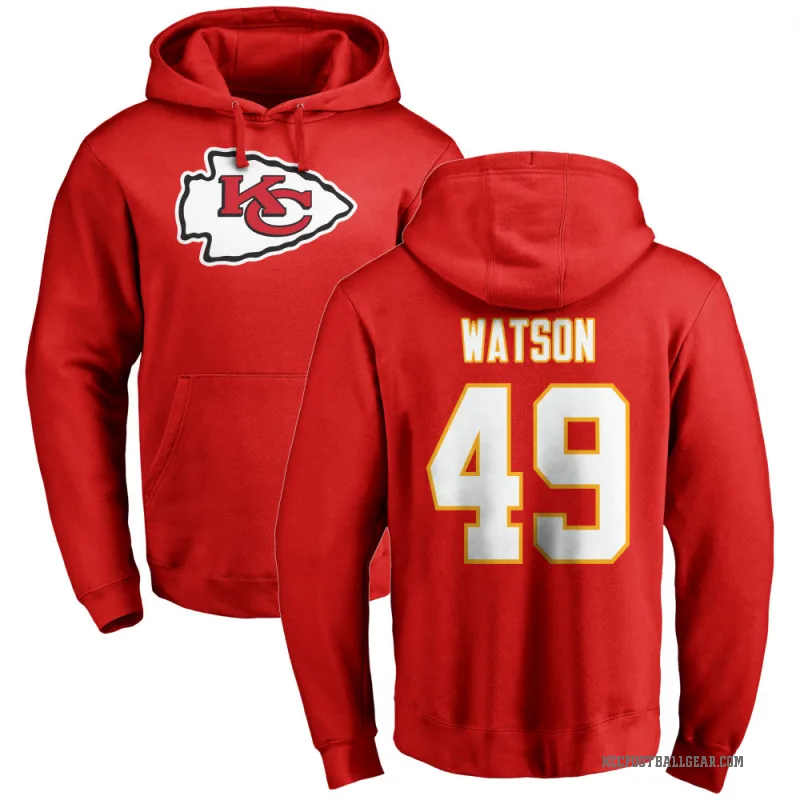 Tre Watson Youth Red Kansas City Chiefs Pro Line Logo Pullover Hoodie