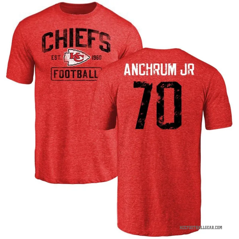 Tremayne Anchrum Jr. Men's Red Kansas City Chiefs Distressed T-Shirt