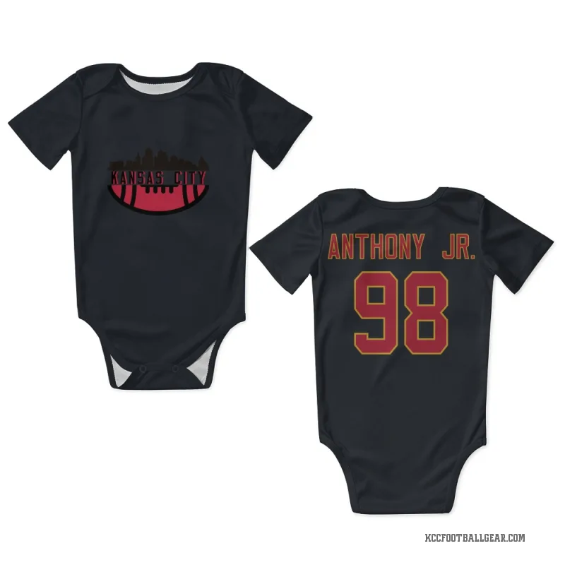 Vincent Anthony Jr. Black Kansas City Chiefs Newborn & Infant Bodysuit