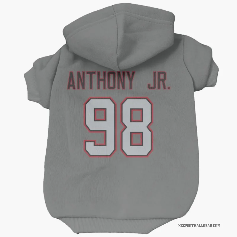 Vincent Anthony Jr.  Charcoal Kansas City Chiefs  Cat & Dog Pet Hoodie