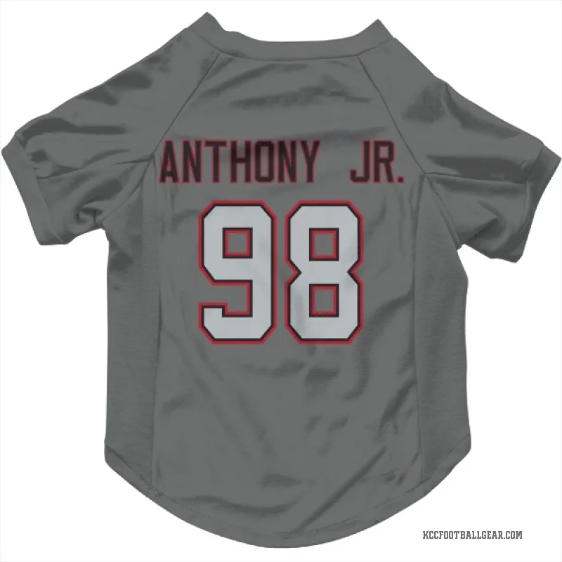 Vincent Anthony Jr.  Charcoal Kansas City Chiefs  Cat & Dog Pet Jersey