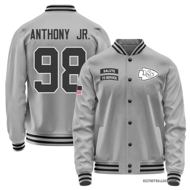 Vincent Anthony Jr. Men's Gray Kansas City Chiefs Salute to Service Performance Jacket