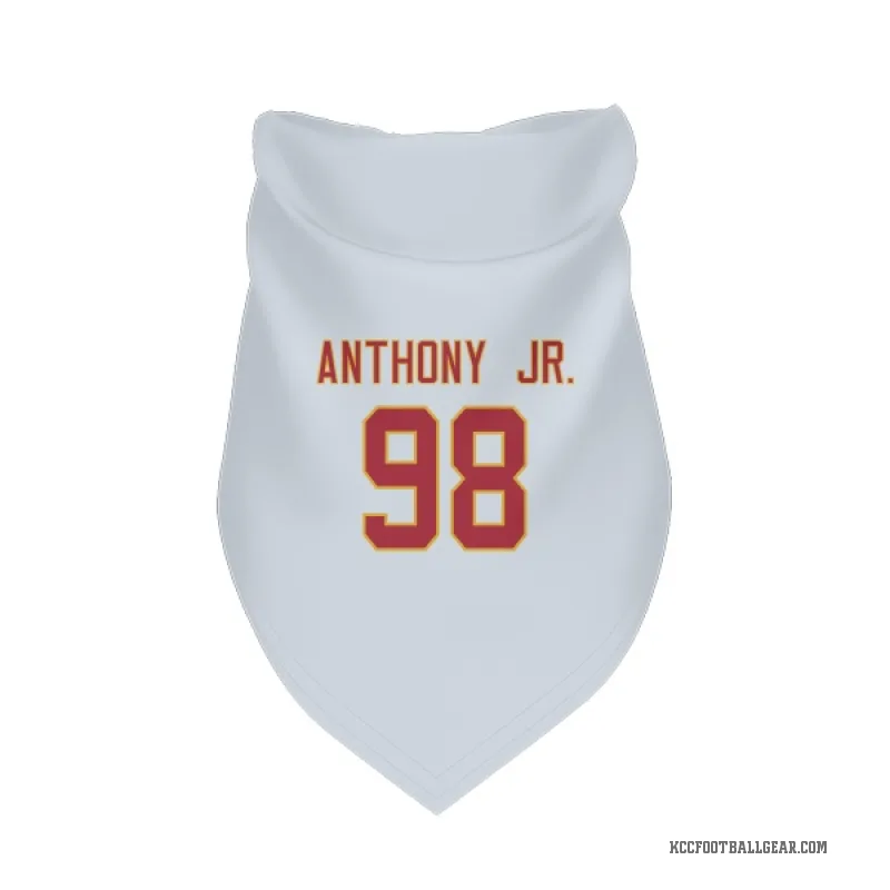 Vincent Anthony Jr.  White Kansas City Chiefs  Cat & Dog Pet Bandana