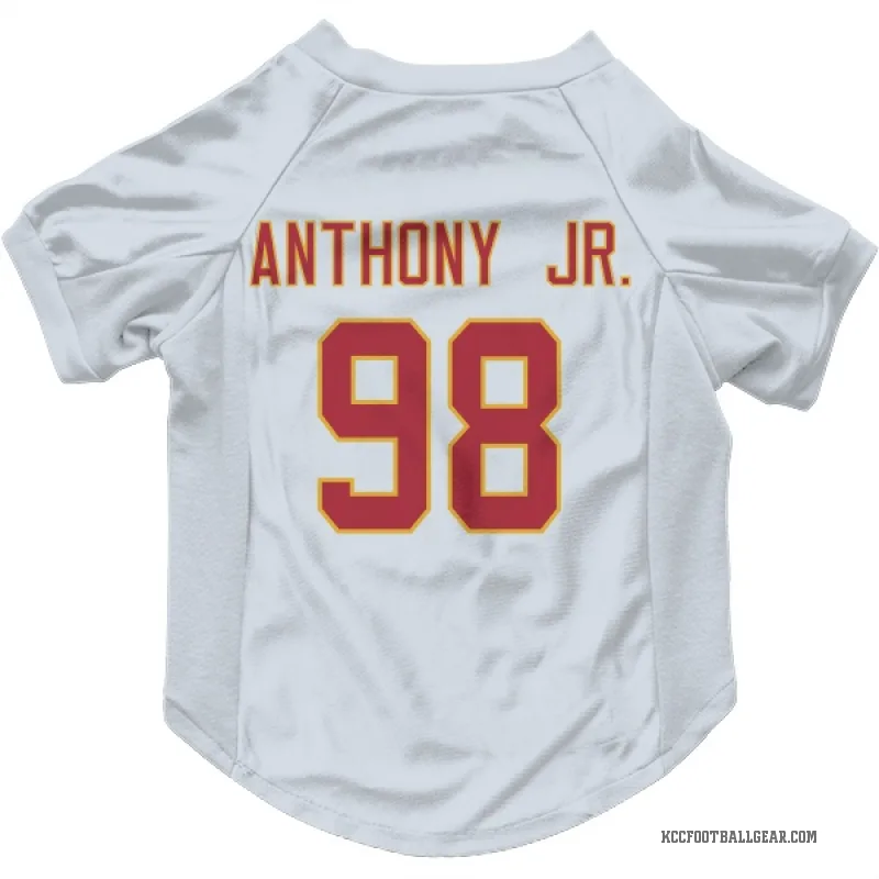 Vincent Anthony Jr.  White Kansas City Chiefs  Cat & Dog Pet Jersey