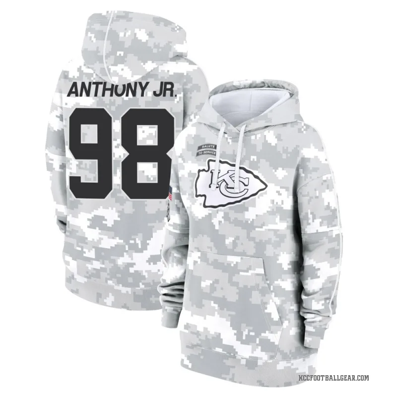 Vincent Anthony Jr. Women's Camo Kansas City Chiefs Arctic 2024 Salute to Service Club Fleece Pullover Hoodie