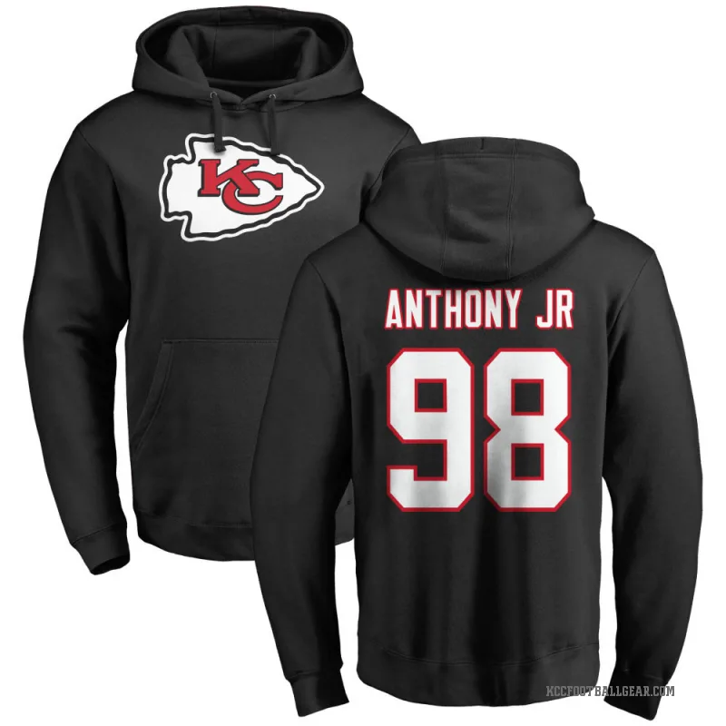 Vincent Anthony Jr. Youth Black Kansas City Chiefs Pro Line Logo Pullover Hoodie