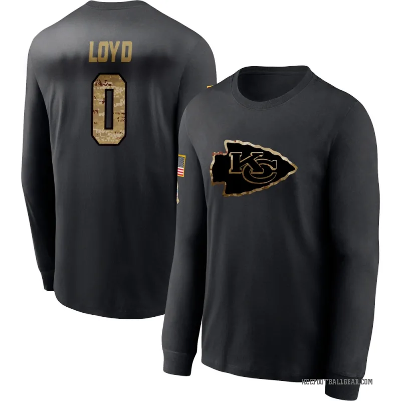 Xavier Loyd Men's Black Kansas City Chiefs 2020 Salute To Service Sideline Performance Long Sleeve T-Shirt