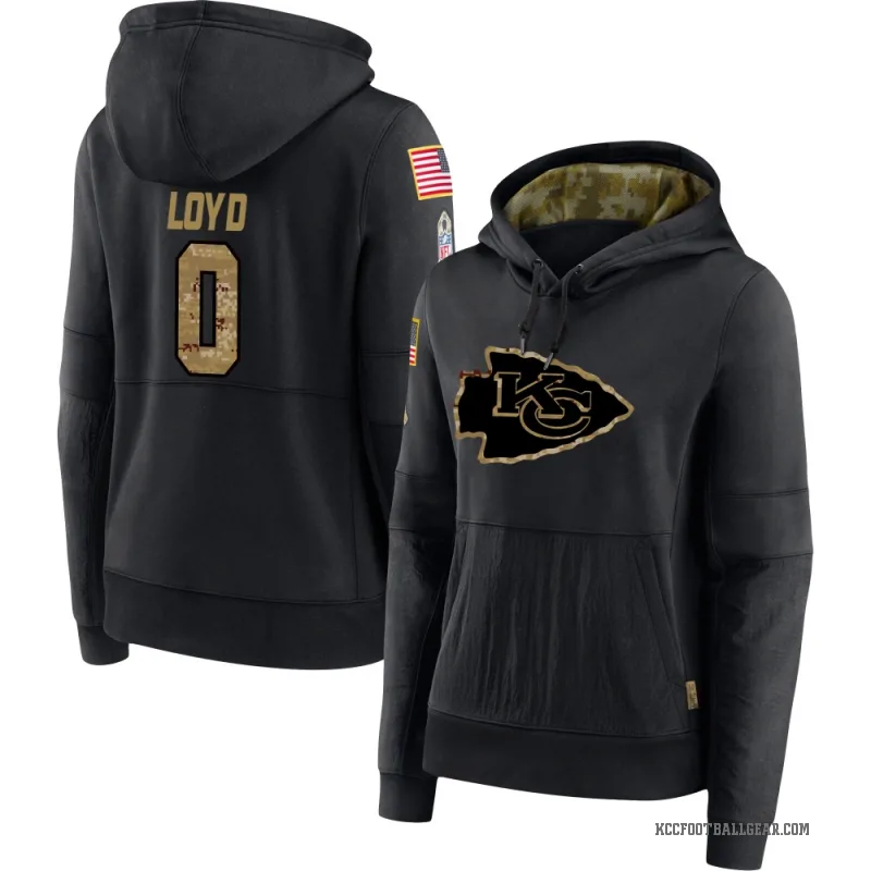 Xavier Loyd Women's Black Kansas City Chiefs 2020 Salute to Service Sideline Performance Pullover Hoodie